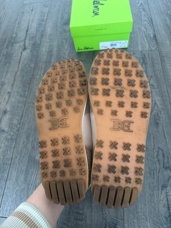 Sam Edelman Langley3 Beige/Tan Mash Suede Sneakers 8.5 M - Picture 12 of 12